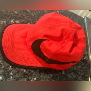 Red Nike Logo Tennis Hat